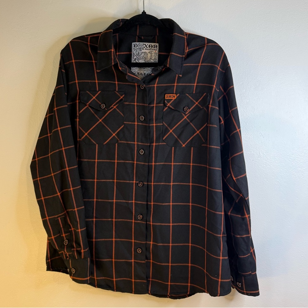DIXXON Hallow Black and Orange Button Down Shirt